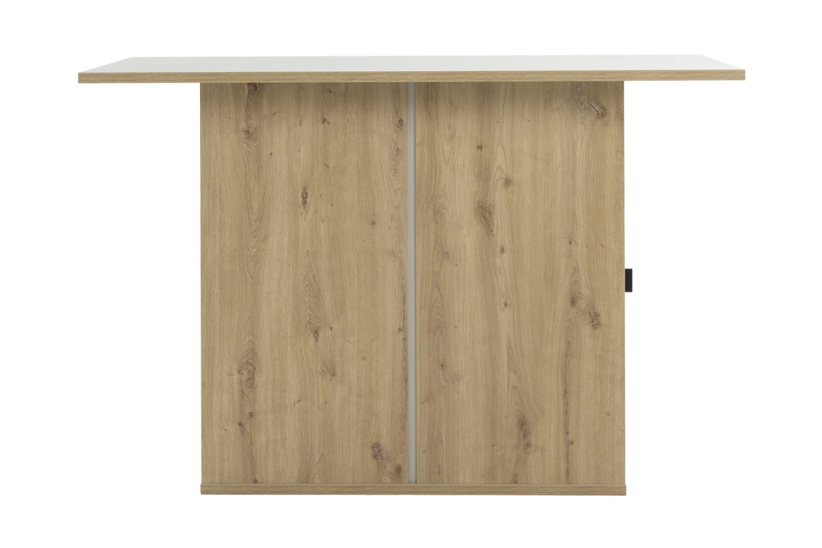 Îlot central avec rangement bois – table haute 4-6 pers. design