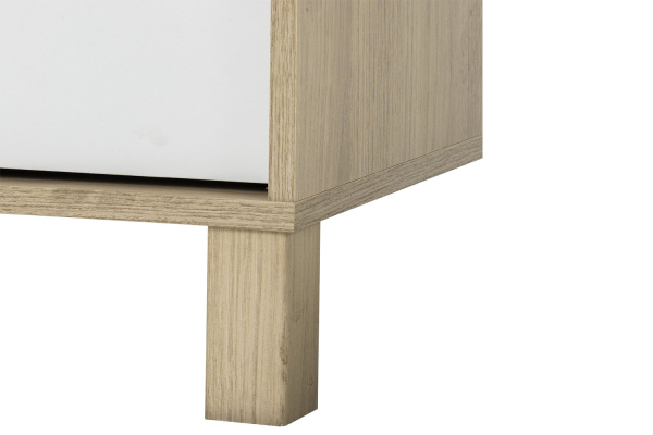 Armoire en bois chêne blond et blanc – design moderne