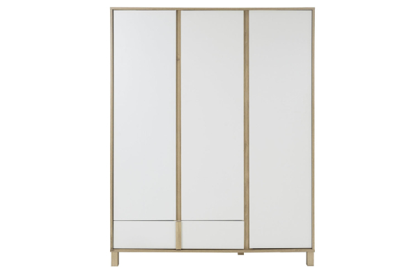 Armoire en bois chêne blond et blanc – design moderne
