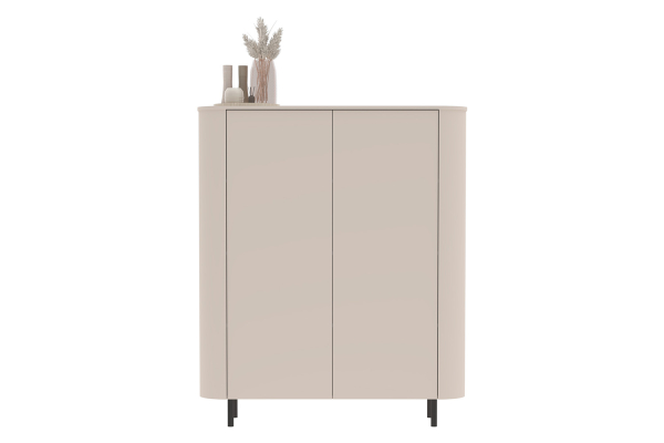 Buffet haut 2 portes contemporain – Bois certifié FSC et pieds métal