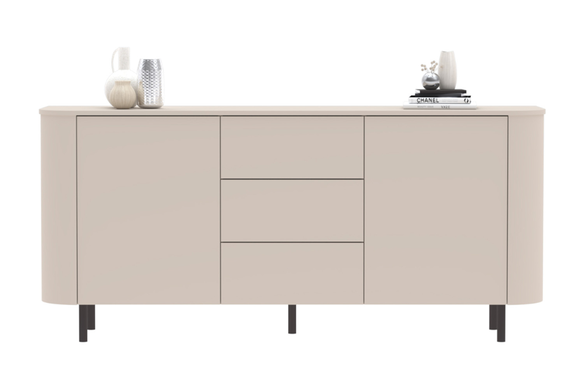 Buffet contemporain fabriqué en Italie – Bois certifié FSC et pieds métal