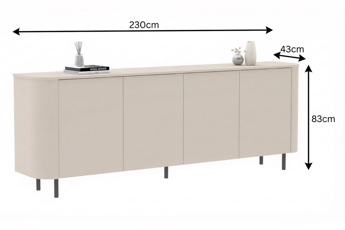 Buffet contemporain fabriqué en Italie – Bois certifié FSC