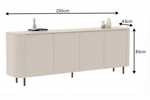 Buffet contemporain fabriqué en Italie – Bois certifié FSC