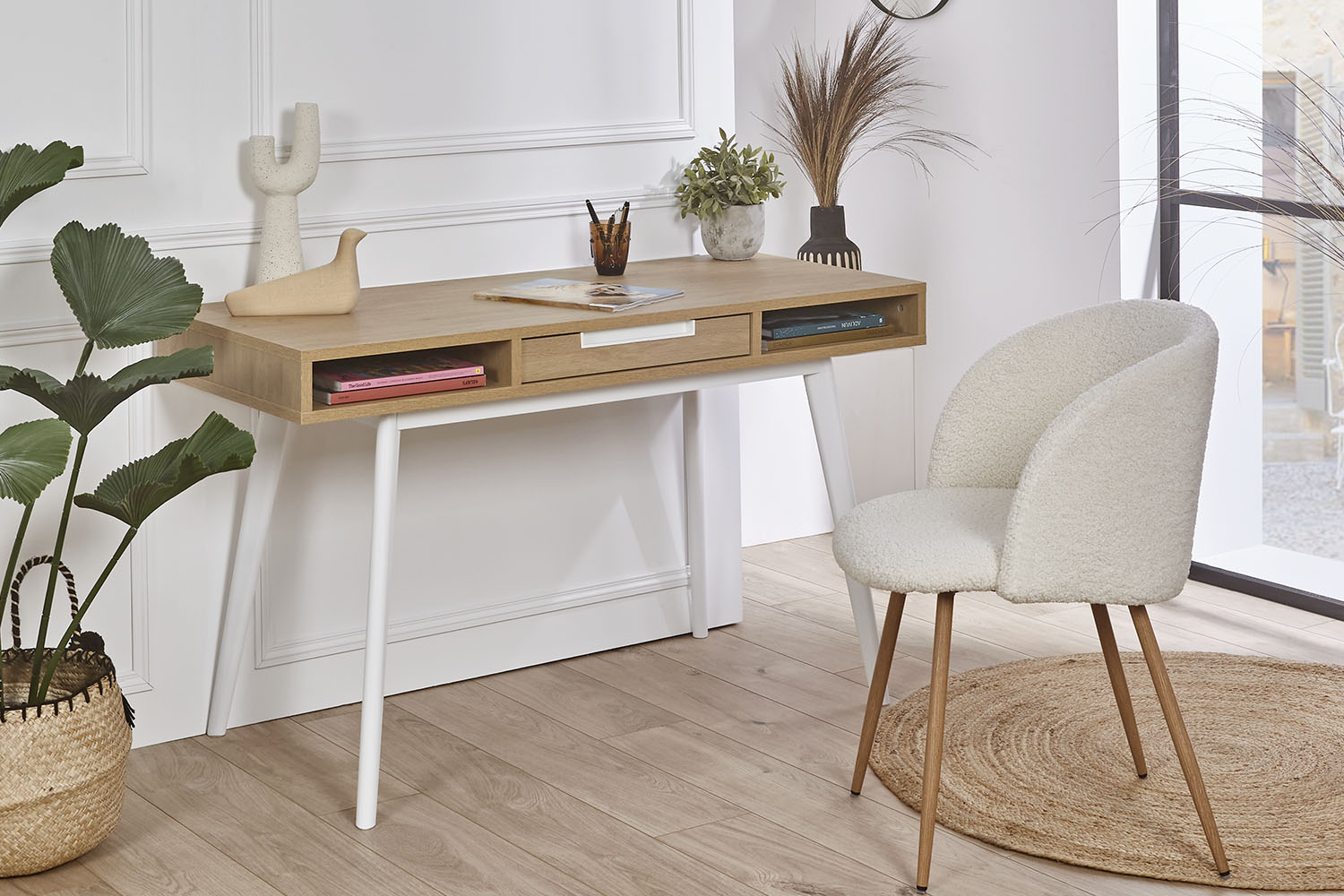 Schreibtisch aus Holz mit 1 Schublade Arles