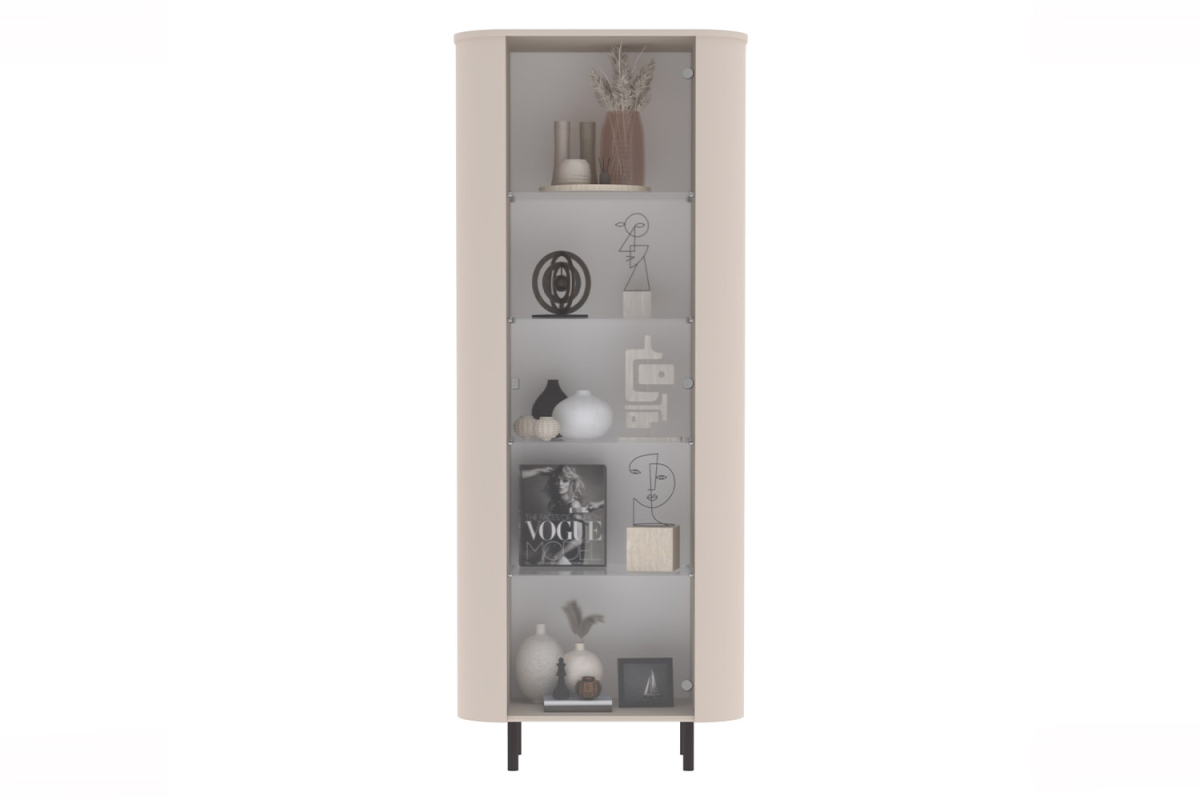 Vitrine moderne fabriquée en Italie – Bois certifié FSC et pieds métal