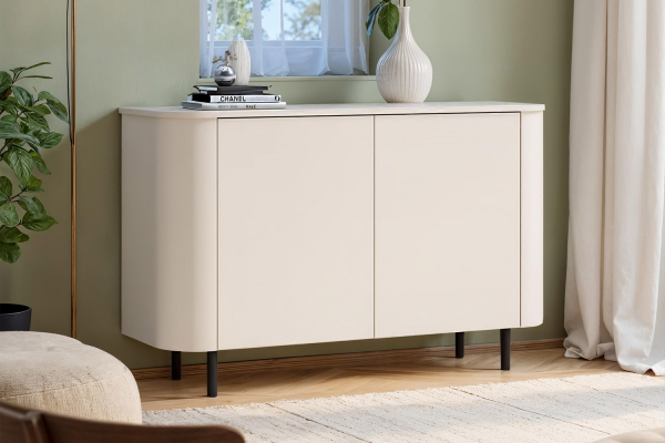 Buffet contemporain fabriqué en Italie – Bois certifié FSC et pieds métal