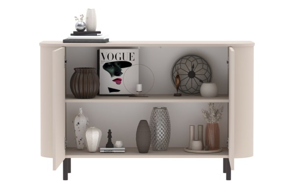 Buffet contemporain fabriqué en Italie – Bois certifié FSC et pieds métal