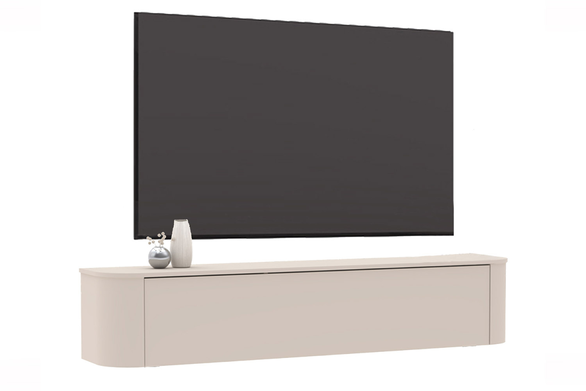 Meuble TV contemporain suspendu – Bois certifié FSC