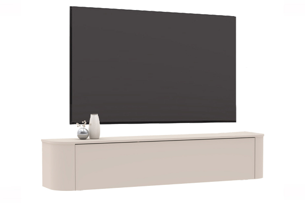 Meuble TV contemporain suspendu – Bois certifié FSC