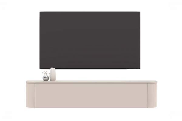 Meuble TV contemporain suspendu – Bois certifié FSC