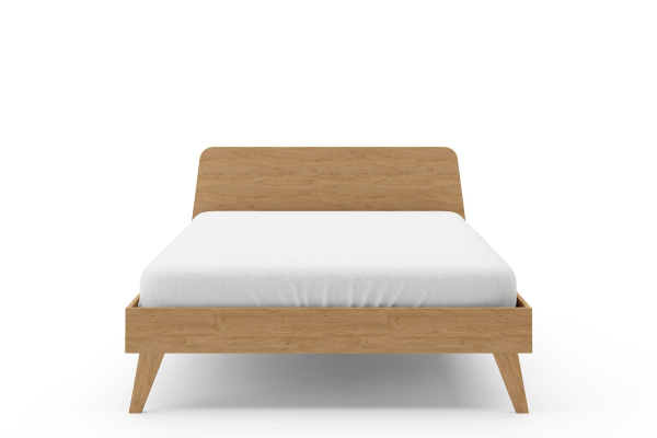 Lit en bois avec tête de lit Soho - Chêne
