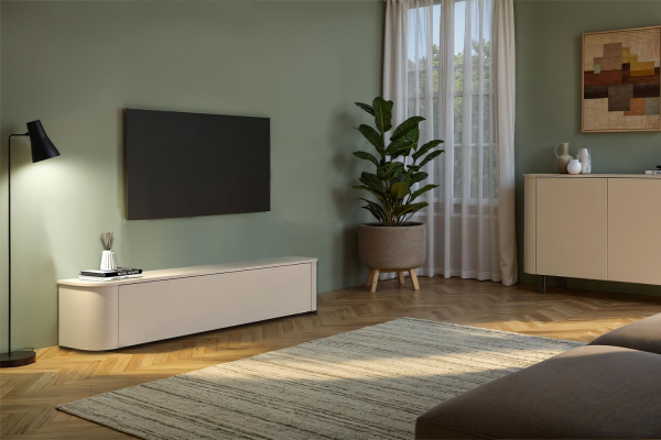Meuble TV contemporain à poser – Bois certifié FSC