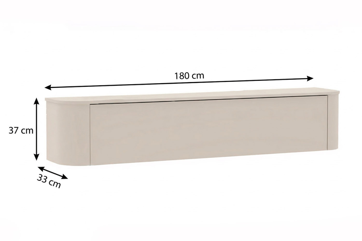 Meuble TV contemporain à poser – Bois certifié FSC