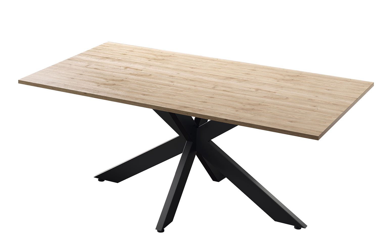 Table de repas 180 cm design – Plateau bois FSC et pieds métal