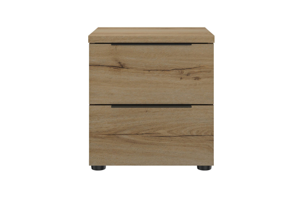 Chevet bois Altura avec 2 tiroirs – Table de nuit chêne artisan