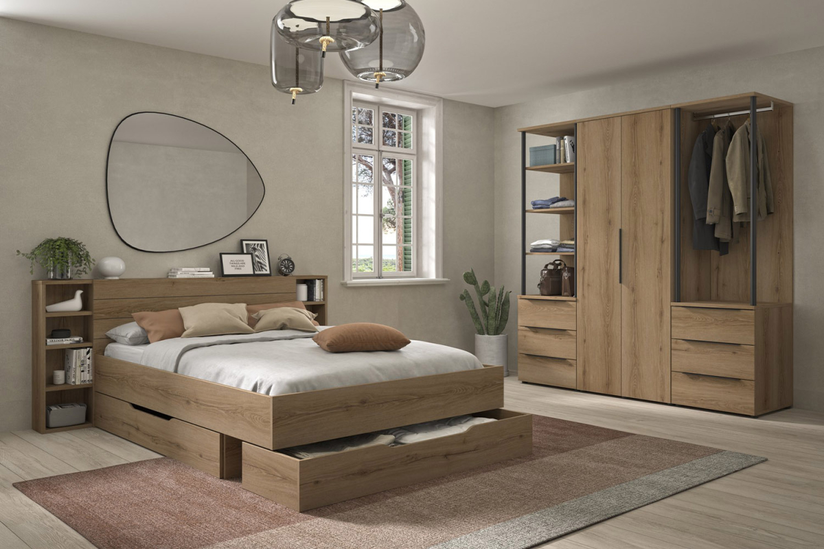 Armoire Altura 2 portes bois chêne artisan – Armoire chambre design