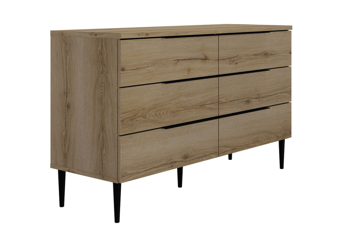 Commode bois Altura 6 tiroirs – Meuble rangement chambre