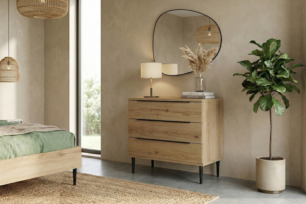 Commode bois Altura 3 tiroirs – Meuble de rangement