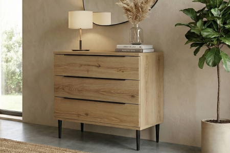 Commode bois Altura 3 tiroirs – Meuble de rangement
