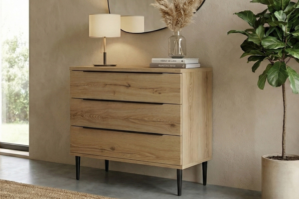 Commode bois Altura 3 tiroirs – Meuble de rangement