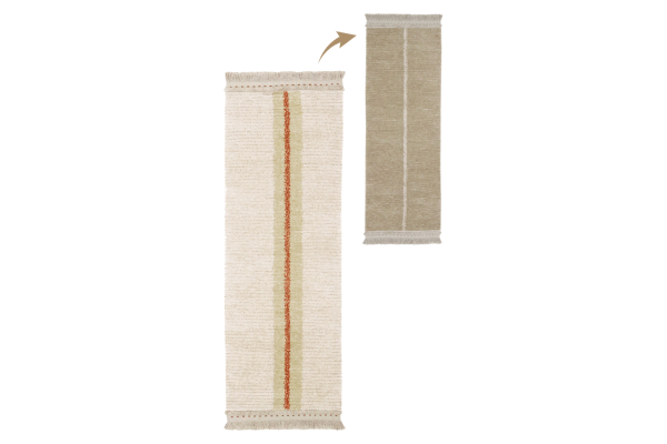 Tapis de couloir en coton lavable réversible Lorena Canals