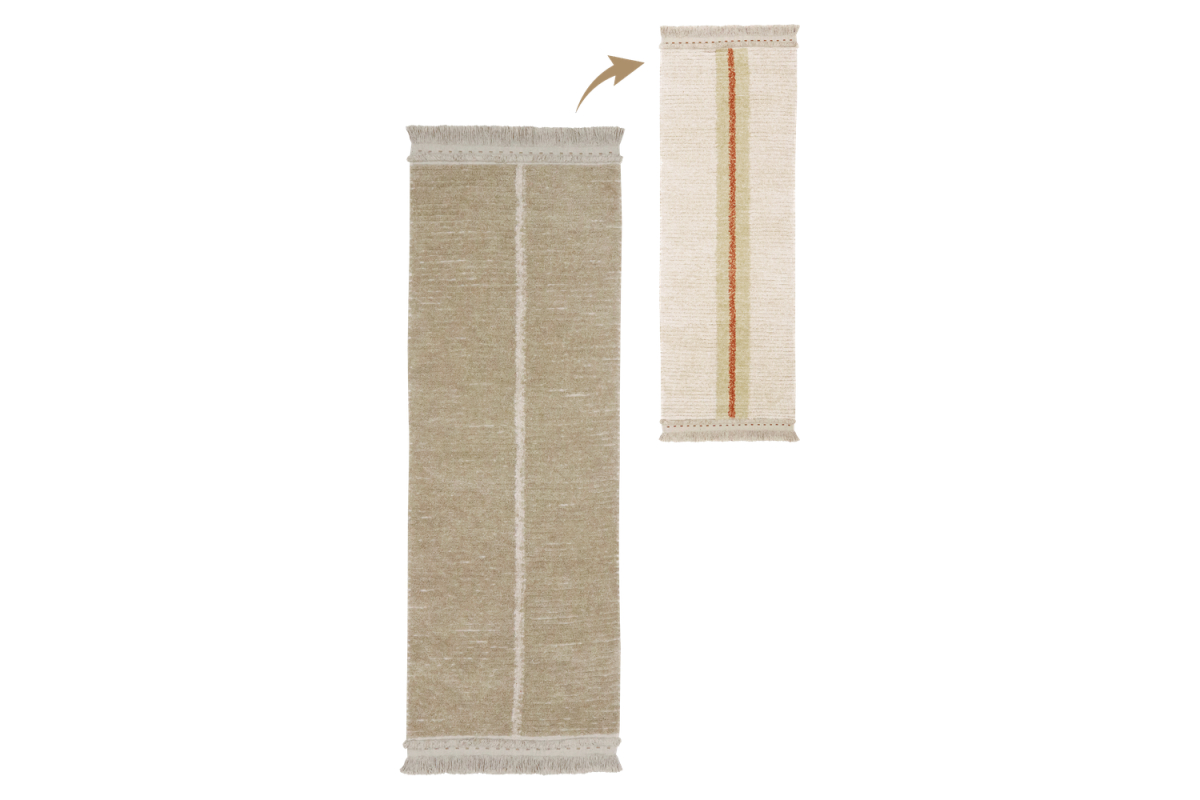 Tapis de couloir en coton lavable réversible Lorena Canals