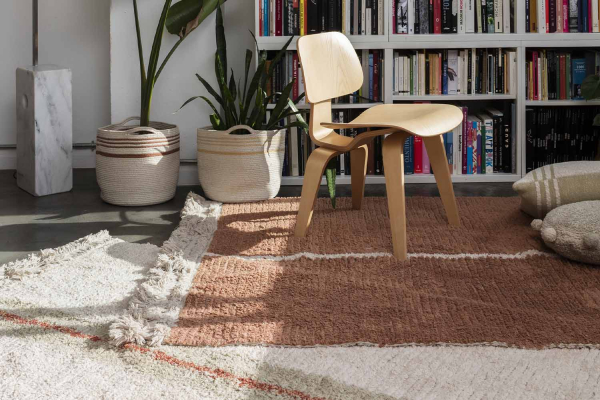 Tapis rectangulaire en coton lavable réversible Lorena Canals