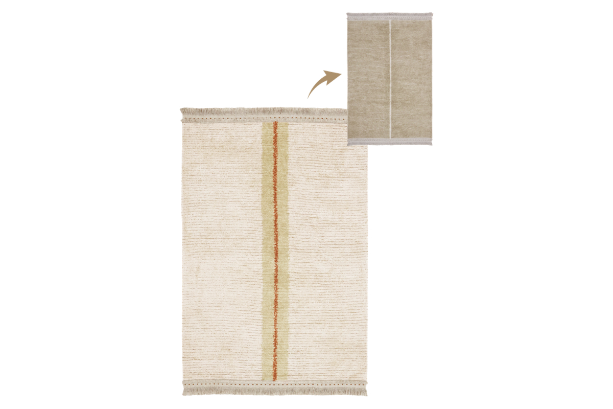 Tapis rectangulaire en coton lavable réversible Lorena Canals