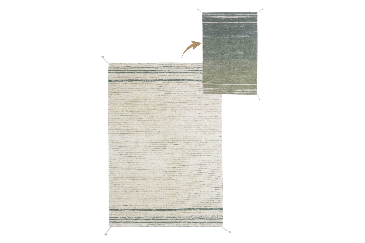 Tapis réversible Lorena Canals – Tapis lavable bleu, marron ou ambre