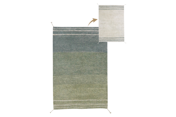 Tapis réversible Lorena Canals – Tapis lavable bleu, marron ou ambre