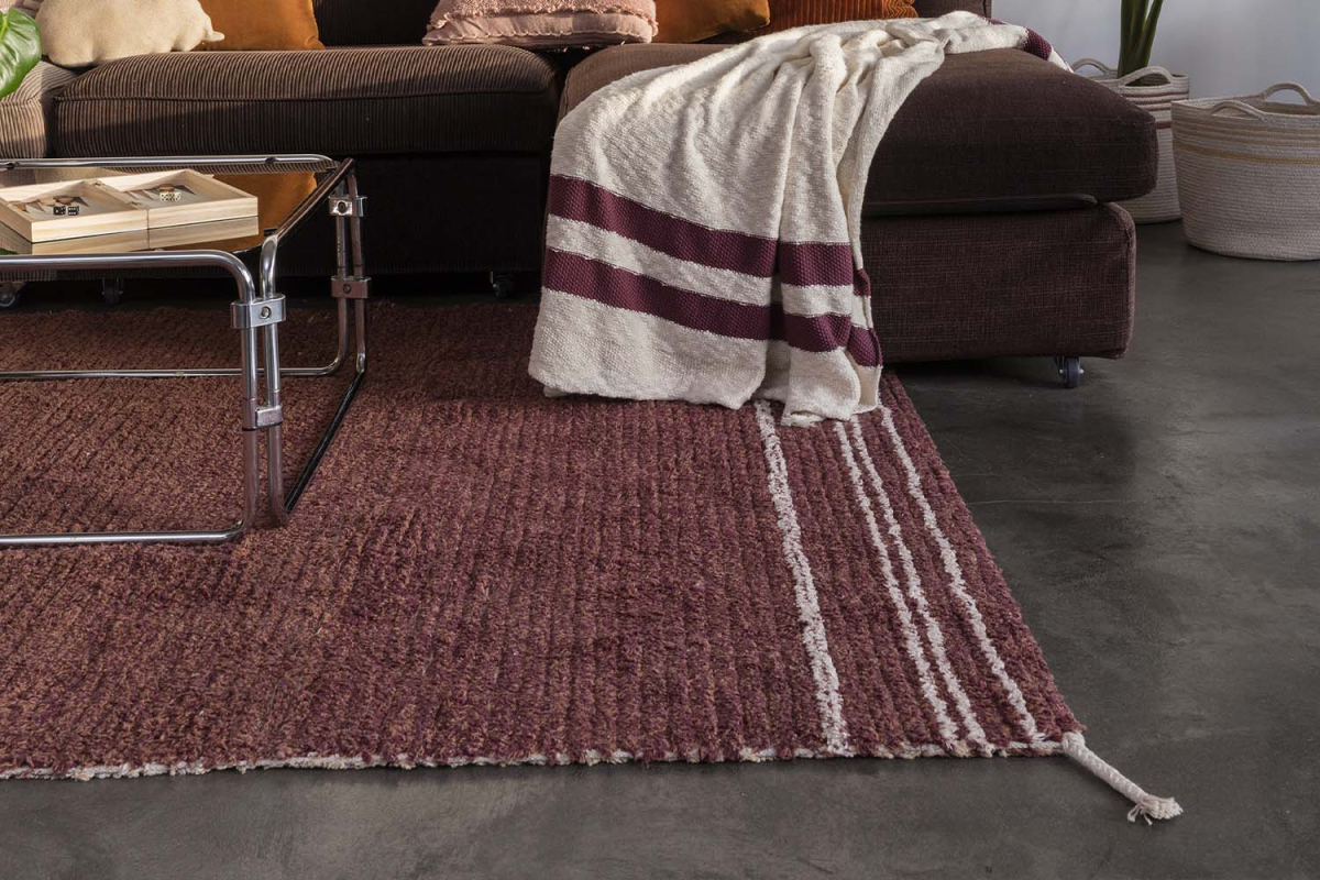 Tapis réversible Lorena Canals – Tapis lavable bleu, marron ou ambre