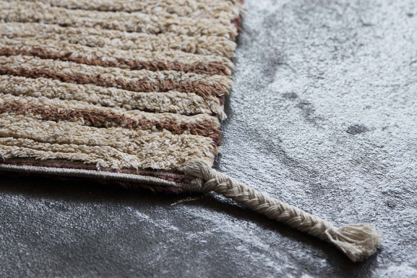 Tapis réversible Lorena Canals – Tapis lavable bleu, marron ou ambre