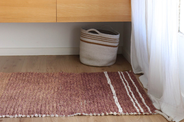 Tapis réversible Lorena Canals – Tapis lavable bleu, marron ou ambre