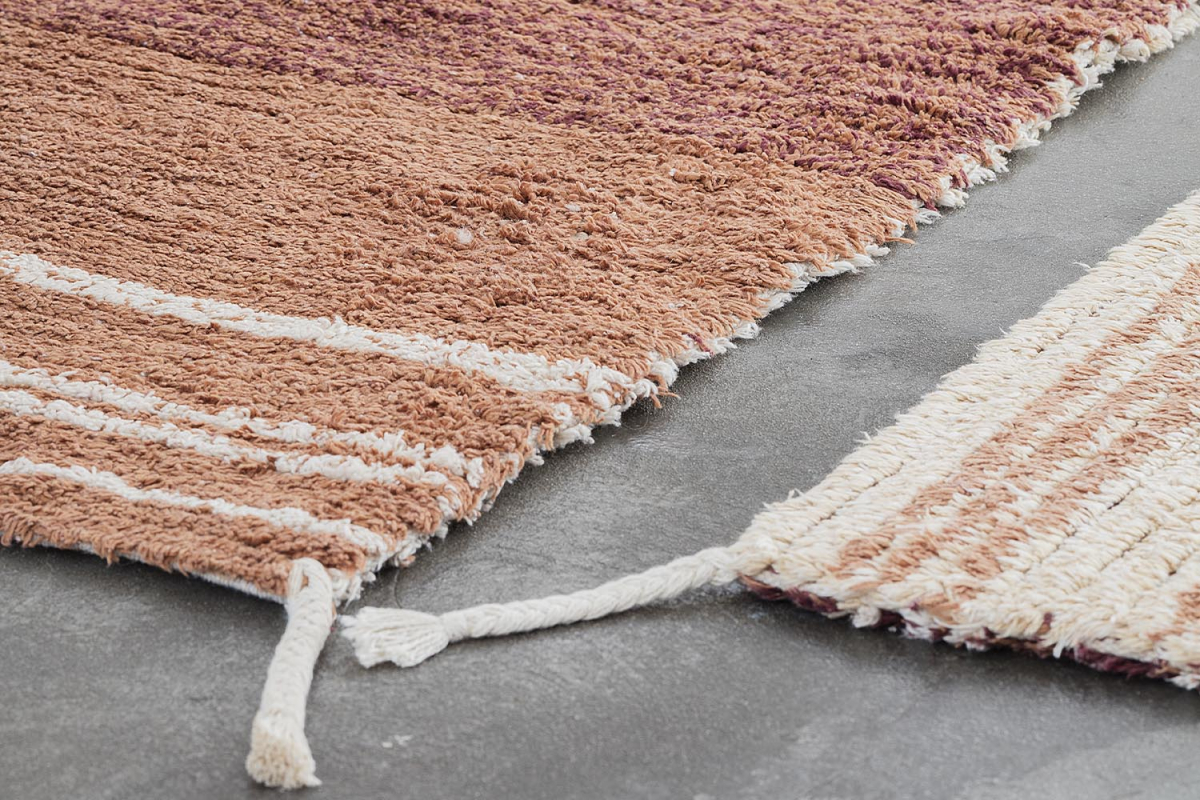 Tapis réversible Lorena Canals – Tapis lavable bleu, marron ou ambre