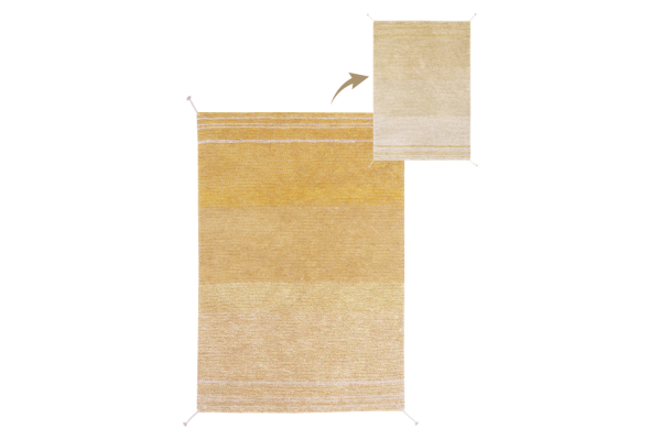Tapis réversible Lorena Canals – Tapis lavable bleu, marron ou ambre