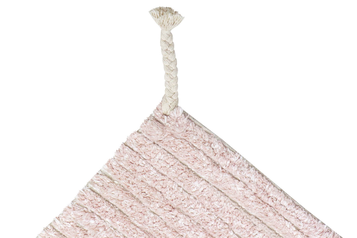 Tapis Lorena Canals réversible en coton lavable – Coloris rose et vert