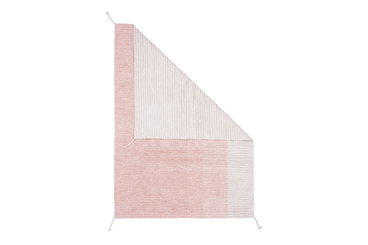 Tapis Lorena Canals réversible en coton lavable – Coloris rose et vert