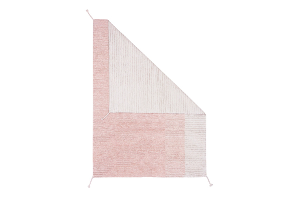 Tapis Lorena Canals réversible en coton lavable – Coloris rose et vert
