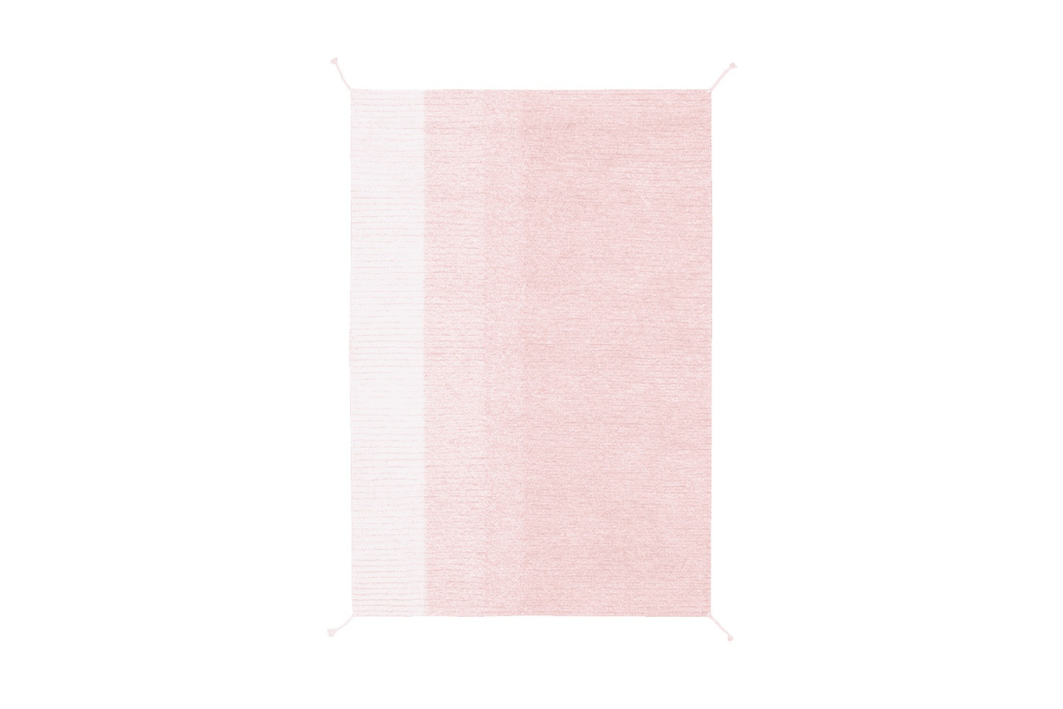 Tapis Lorena Canals réversible en coton lavable – Coloris rose et vert