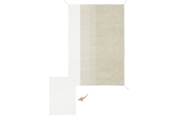 Tapis Lorena Canals réversible en coton lavable – Coloris rose et vert
