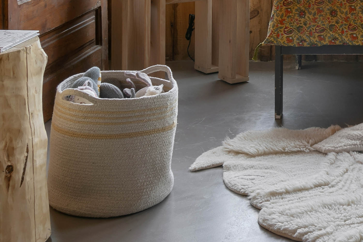 Panier de rangement Lorena Canals Twin – Ambre, bleu et marron