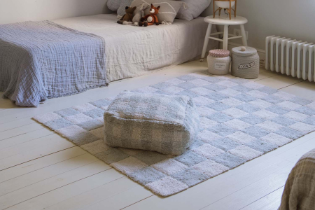 Tapis rectangulaire en coton lavable motif carreaux – Lorena Canals