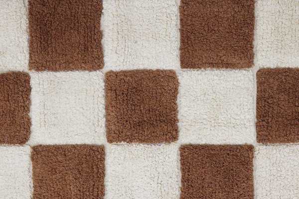 Tapis rectangulaire en coton lavable motif carreaux – Lorena Canals