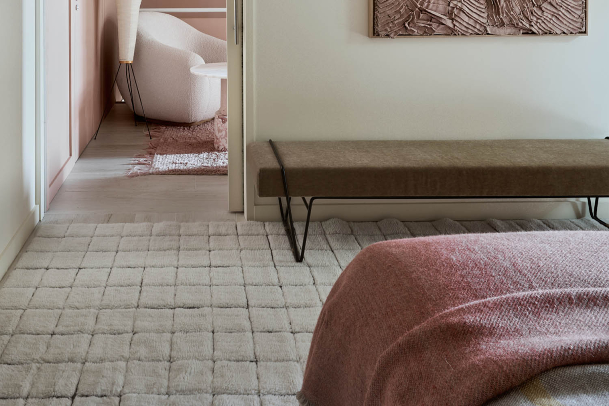 Tapis rectangulaire en laine design Mosaic – Lorena Canals