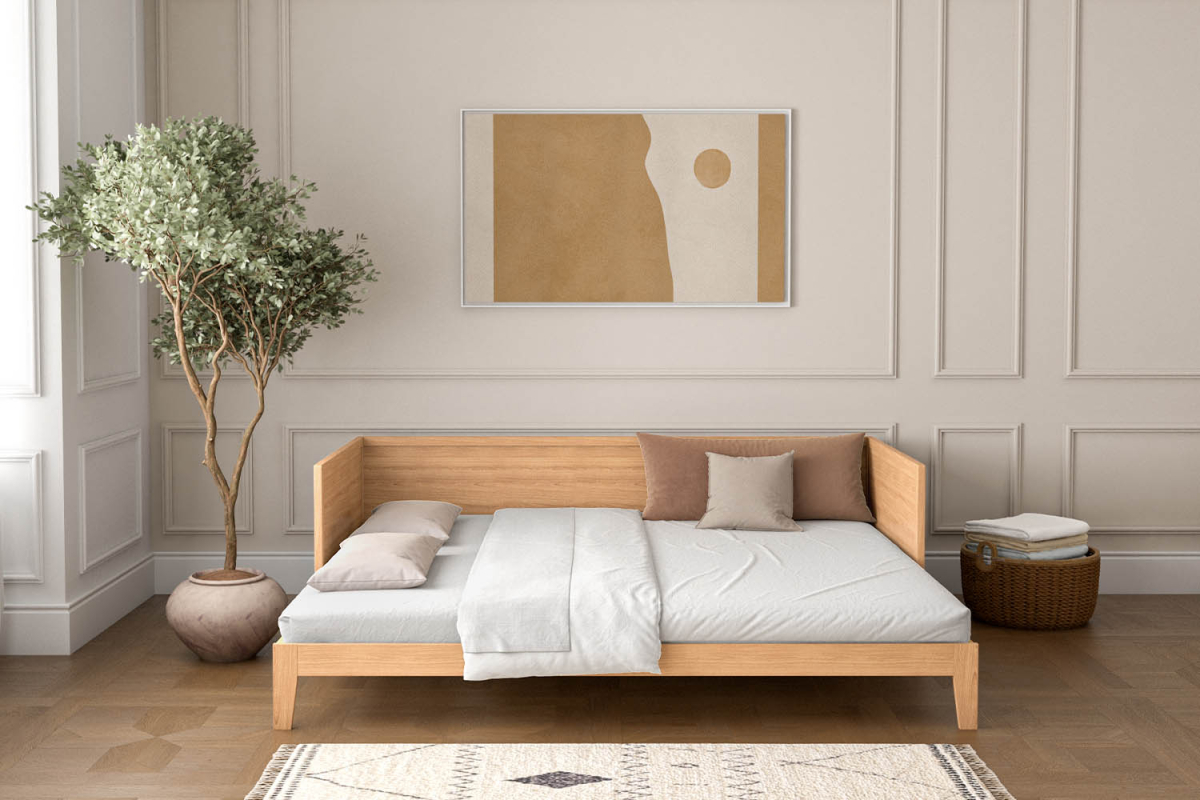 Lit banquette extensible en hêtre massif Sienna