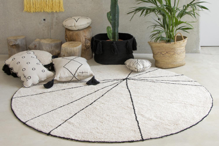 Tapis rond en coton lavable Trace Lorena Canals