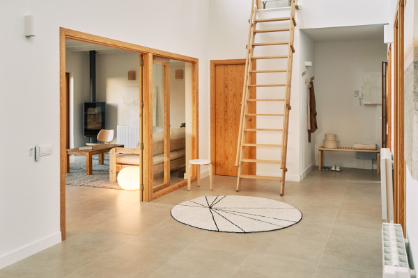 Tapis rond en coton lavable Trace Lorena Canals