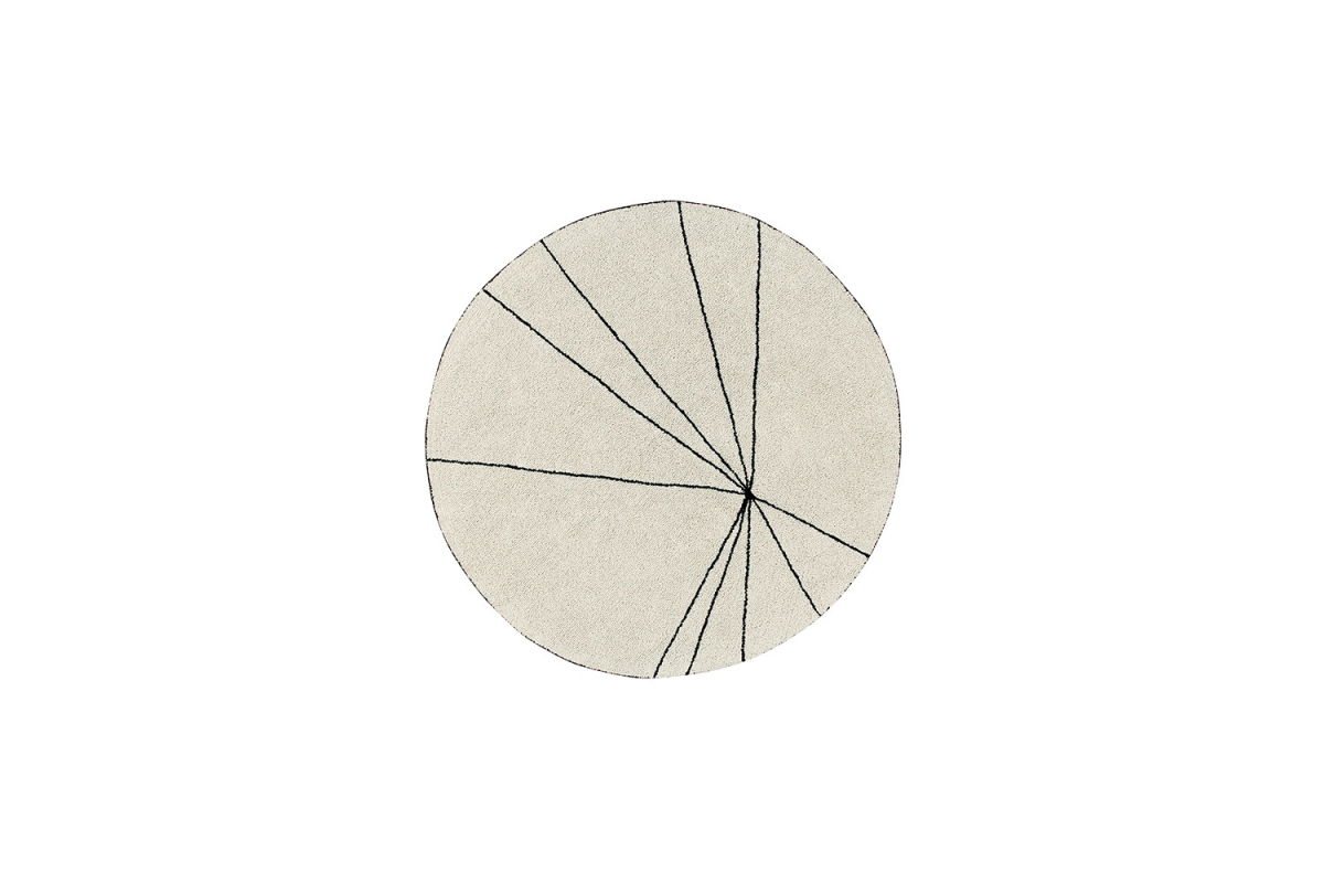 Tapis rond en coton lavable Trace Lorena Canals