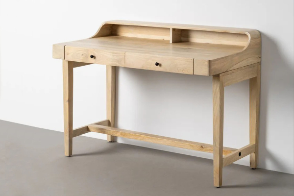 Bureau avec 2 tiroirs en manguier massif Vega