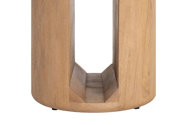 Table ronde en bois de manguier massif 5 pers. Solven